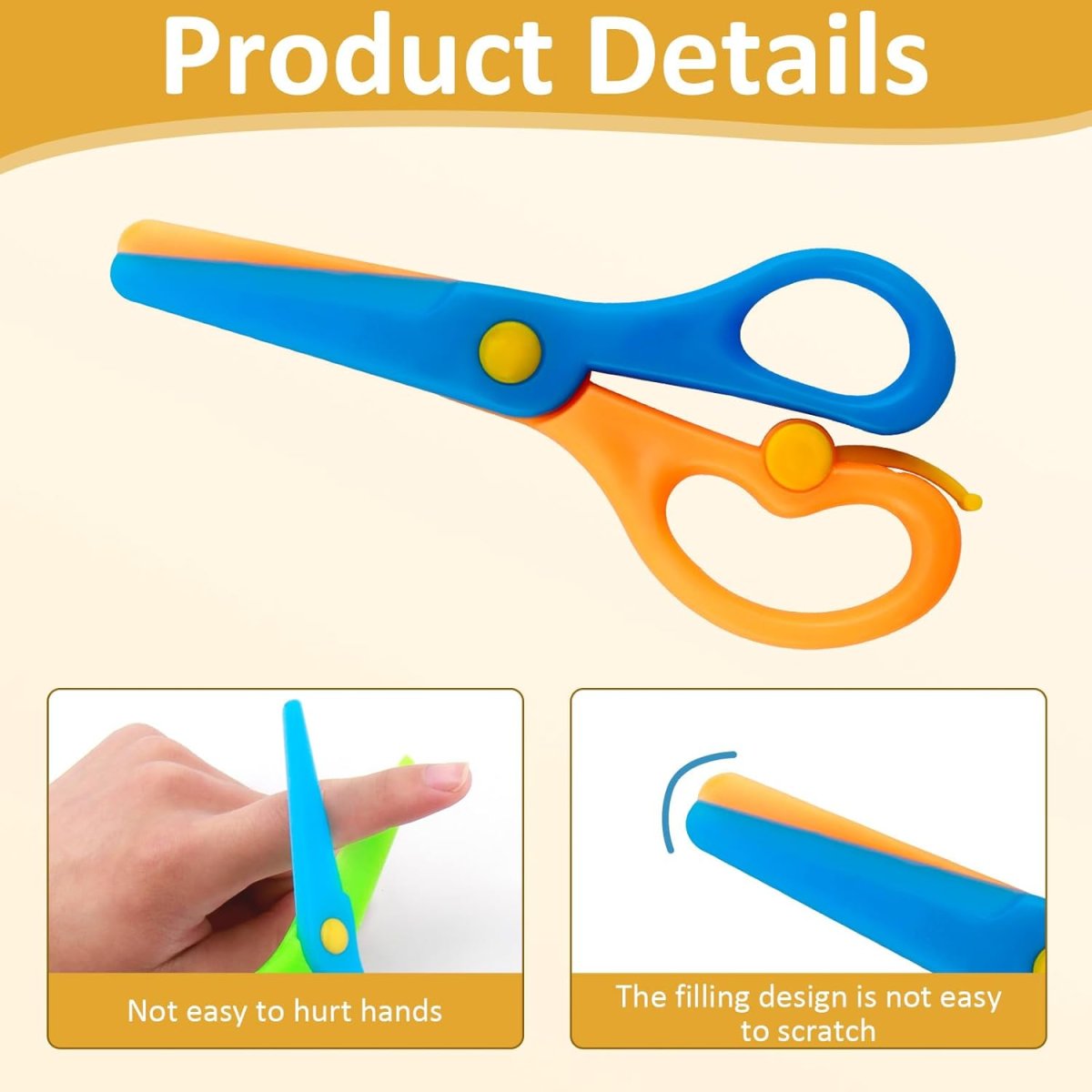 Ciseaux d’apprentissage pour enfants 2-3 ans avec pointe ronde – Image 4