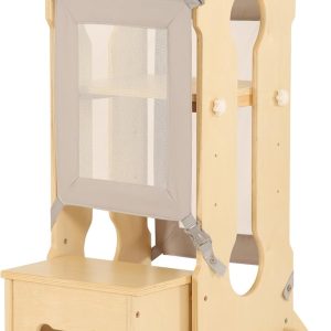 Tabouret marcheur Montessori pour enfant : tour d’observation réglable pour cuisine et salle de bain