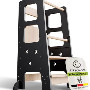 Tour d&rsquo;apprentissage réglable pour enfants avec protection anti-bascule